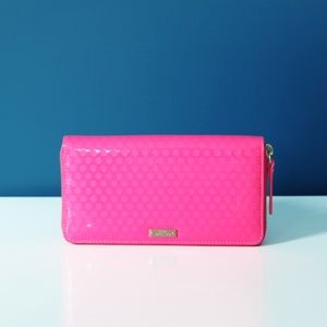 Kate Spade Hot Pink Wallet with Polka Dots